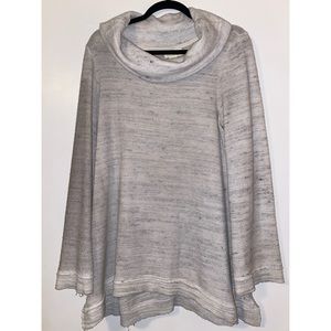 Maeve Anthropologie White Marbled Sweater